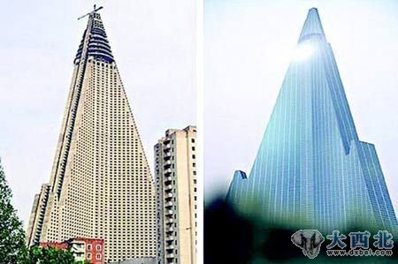 朝鲜柳京饭店修缮前后对比资料图）