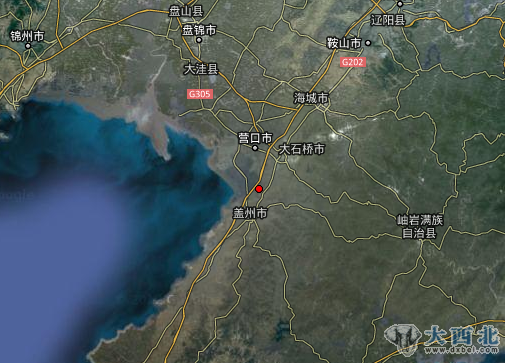 图中红点为地震震中 图中红点为地震震中