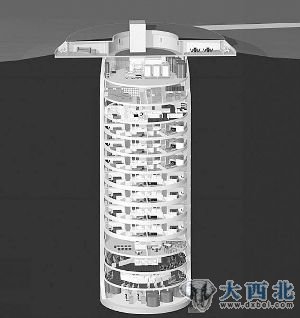 深入地下53米的“末日避难所”。 深入地下53米的“末日避难所”。