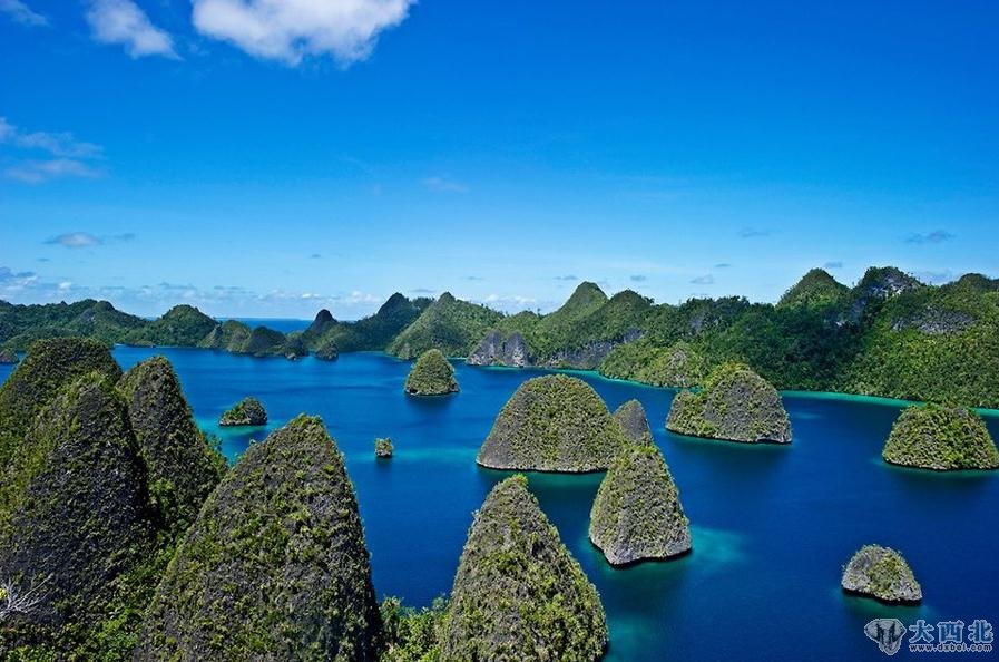 珊瑚礁三角区是一个严禁捕鱼的区域,石灰岩形成的喀斯特地貌犹如迷宫一般。