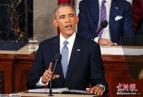 当地时间2015年1月20日，奥巴次国情咨文大打“经济牌”，希望借经济复苏势头继续推销其政策，试图为去年在国会选举中失利的民主党铺路。