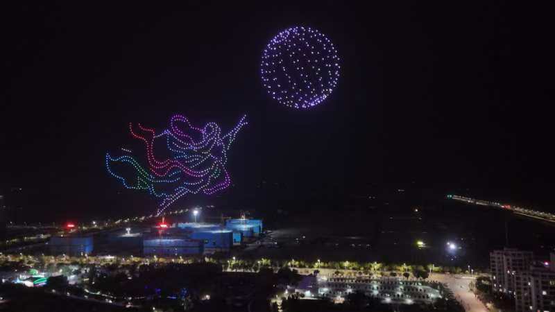 庆双节!千架无人机点